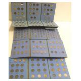 5 albums with assorted silver quarters - Barber,