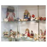 Group folk art etc. dolls