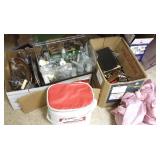 Group including metalware, salt & peppers, etc, in