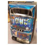 Token slot machine with key