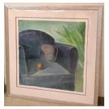 Large framed contemporary artwork 38" x 38"