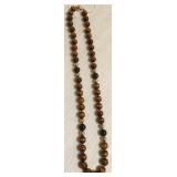 Tiger eye & gold bead necklace