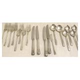 19 pieces of Alvin sterling flatware- Chapel Bells
