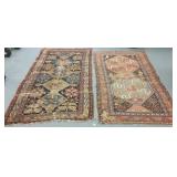 Antique handmade oriental rug approx 4