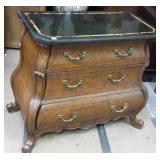 Bombe style chest with marble top