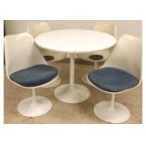 4- Saarinen Knoll tulip chairs & a table (as seen)