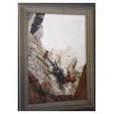 Framed signed Borack (Stan) oil on board-