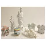 Group oriental porcelain including Blanc de chine,
