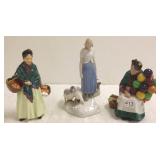 2 Doulton figures & a B&G figure