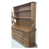 Antique oak ranch style hutch