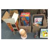 Group assorted vintage toys including Lite Brite,