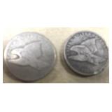 2-1858 U.S. Flying Eagle cents