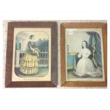 2 antique Kellog colored lithos