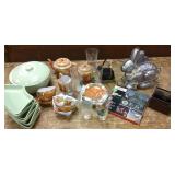 Group of assorted glass, china, view master, etc.