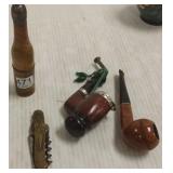 3 assorted pipes including traveling pipe & knife