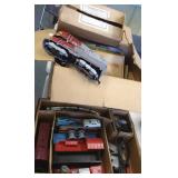2 vintage Marx train sets with Santa Fe engines in