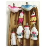 Box of 8 vintage Christmas light bulbs