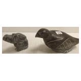 1- 8" & 1- 4" Inuit stone carvings
