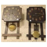 2 mission oak wall clocks