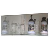 5 steins including 3 regimental lithophane, etc.