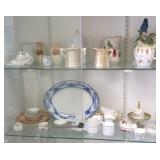 Group of hand painted porcelain, inkwell, Kaiser,