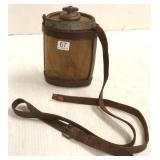 Antique  wood & pewter canteen