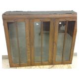 Mission oak 3-door bookcase