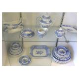 Large set of Spode Camilla blue china
