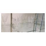 9 pieces of Edinburgh cut crystal stemware