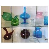 Group of mid century glass including Blenko