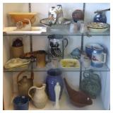 Large group of mid century, etc pottery &