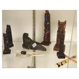 10 vintage Inuit carvings- many artist signed