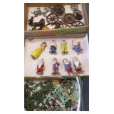 Group of toy soldiers, iron toy parts & Snow White