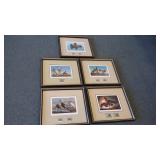 5 framed signed MN duck stamp prints including 1st