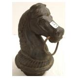Cast iron horse hitching post