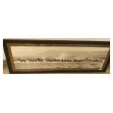Framed Borax advertising litho approx 14"x 40"