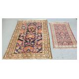 2 antique handmade oriental rugs approx 4 