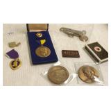 Group including Russian medallion, purple heart,