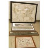 1918 WWI soldier photo, large map, signed