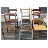 6 early habitant/ peasant chairs