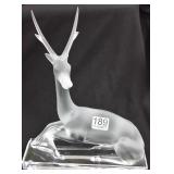 10" signed Lalique - stag