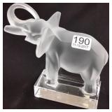 6" signed Lalique - elephant