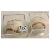 2 autographed Kirby Puckett American League