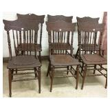 6 pressback chairs