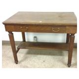 Quartersawn oak library table