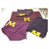 4 University of Minnesota "M" emblem blankets-