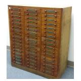 Multi drawer wood cabinet with 51 drawers