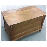 Antique early post & frame trunk