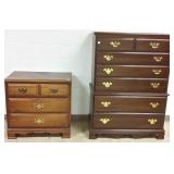 7 drawer highboy & a 3 drawer chest