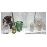 Group of glass including Victorian, cut, etc.